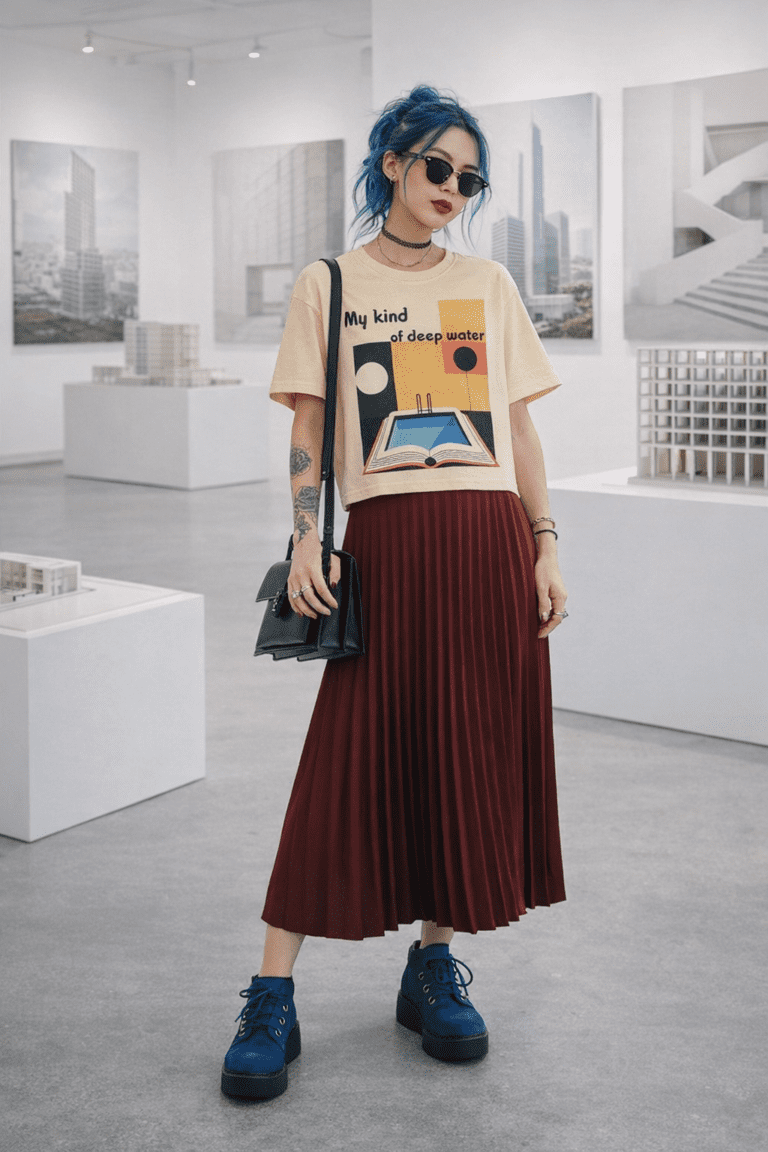 Modern look with T-shirt