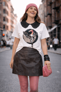 Collar over T-shirt